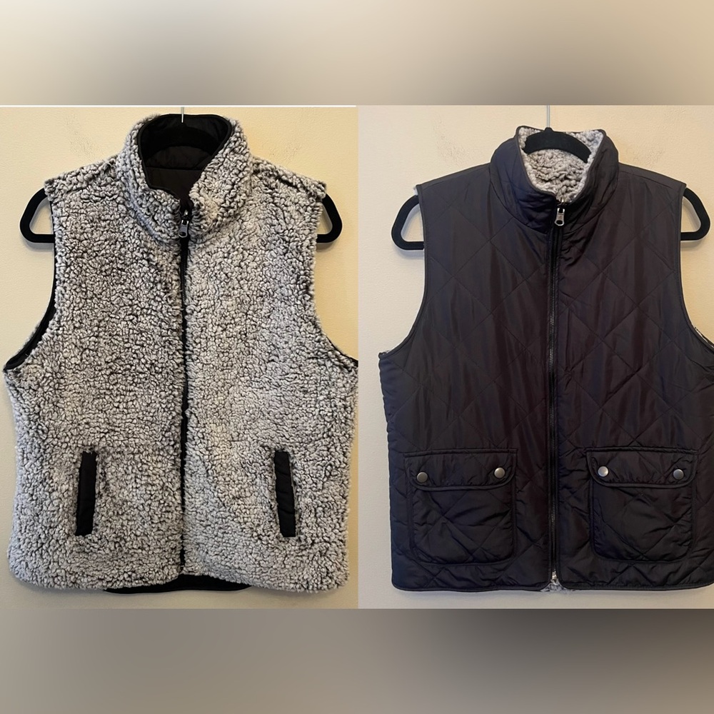 NWT Harper Heritage Reversible Puffer Sherpa Vest Women's Size Medium Winter